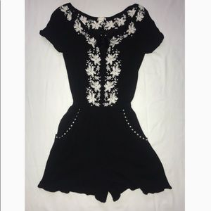 Embroidered Romper